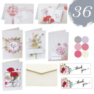 36 Pcs Thank You Cards envelope stickers Bundle